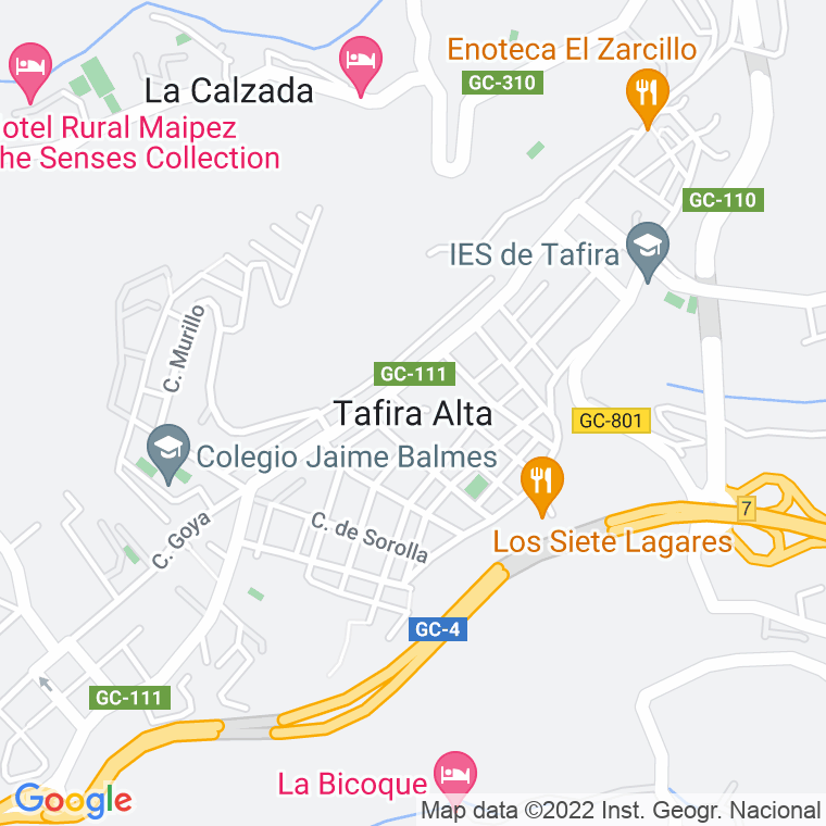 Código Postal calle Diego Silva (Tafira Alta) en Las Palmas de Gran Canaria