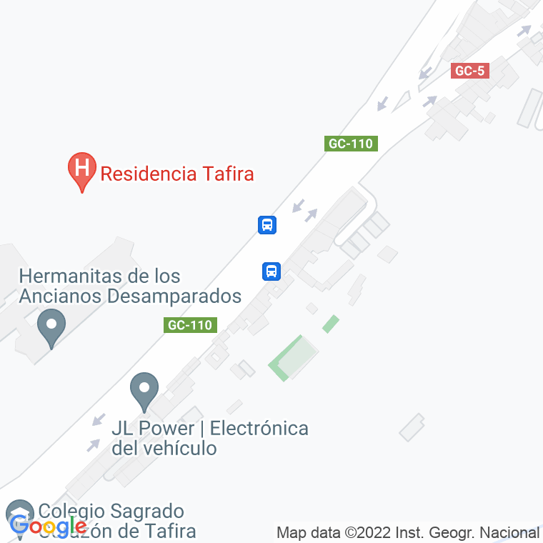 Código Postal calle Hogar De Ancianos (Tafira Baja) en Las Palmas de Gran Canaria