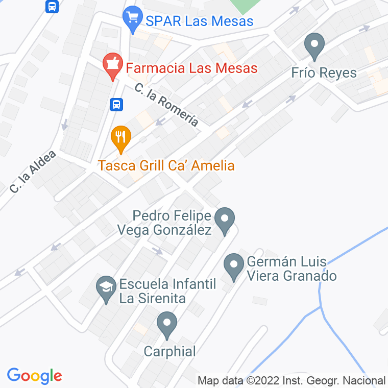 Código Postal calle Artesania Canaria (Las Mesas) en Las Palmas de Gran Canaria