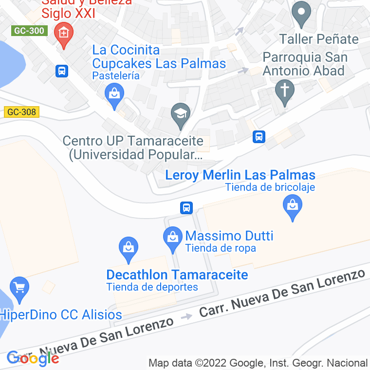 Código Postal calle Camino Viejo (Tamaraceite) en Las Palmas de Gran Canaria