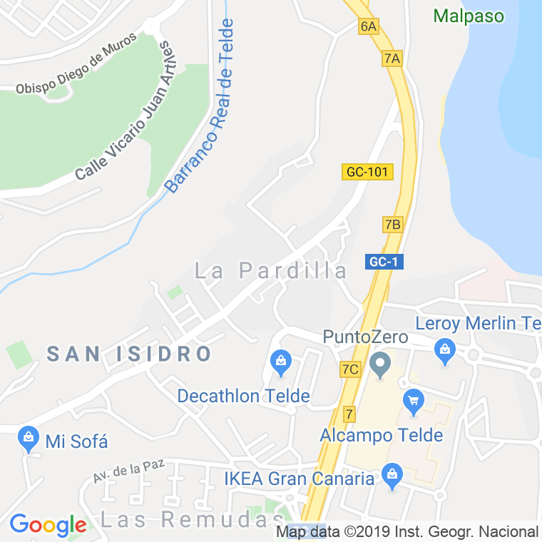 Código Postal de Pardilla, La en Las Palmas
