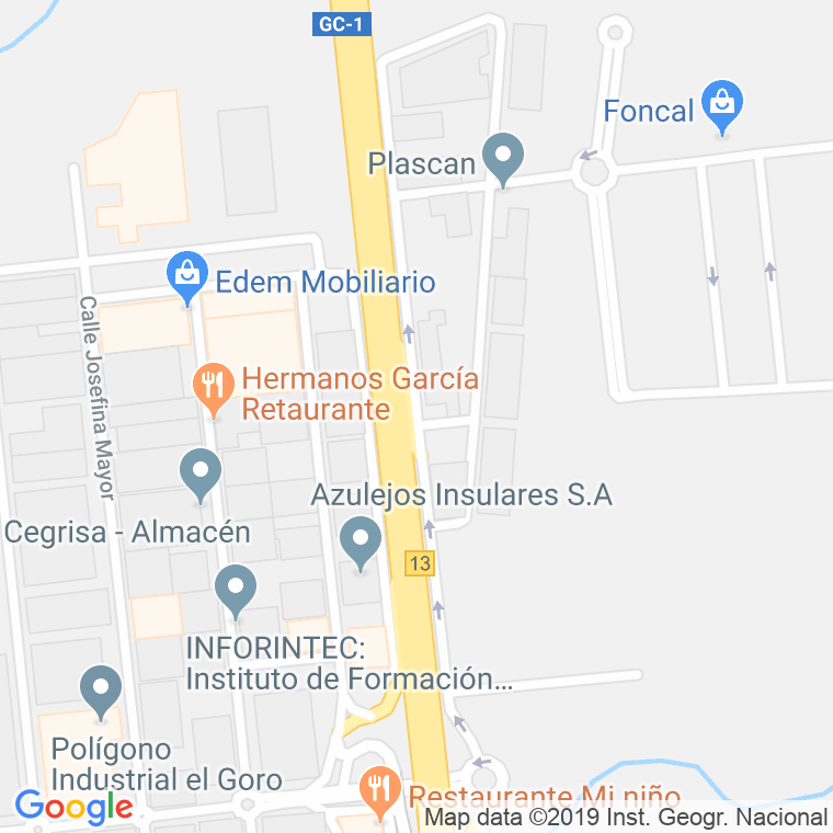 Código Postal calle Corregidor Aguirre en Telde