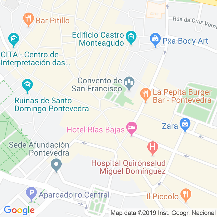 Código Postal calle Peregrina, praza (Impares Del 1 Al Final)  (Pares Del 2 Al Final) en Pontevedra