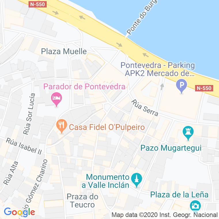 Código Postal calle Celso Garcia De La Riega en Pontevedra