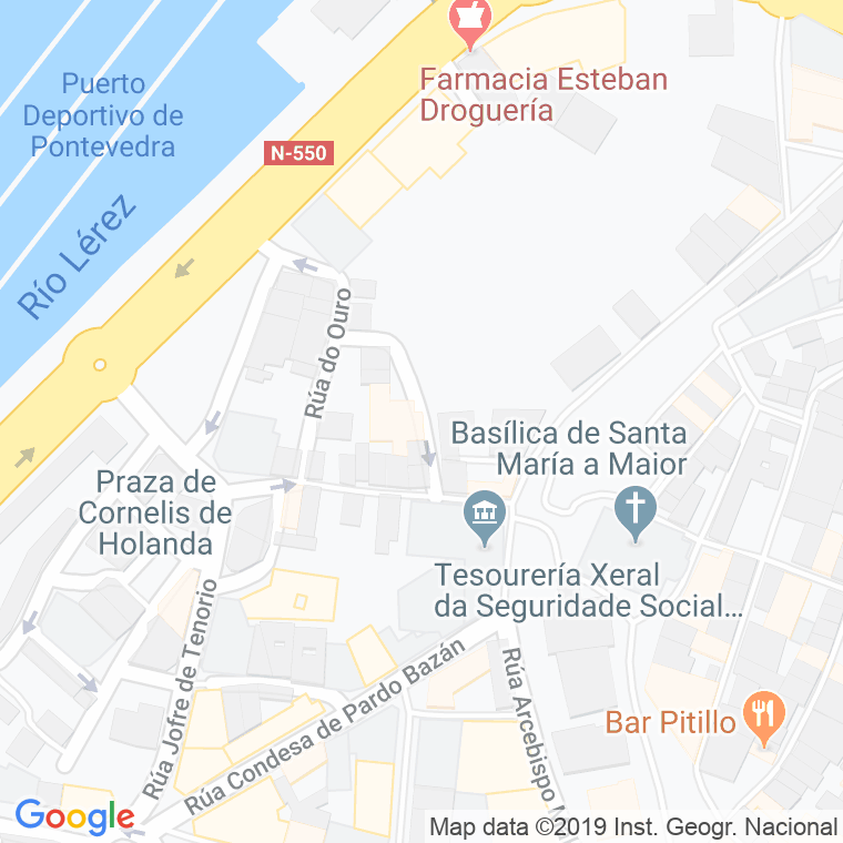Código Postal calle Fonte Da Moreira en Pontevedra