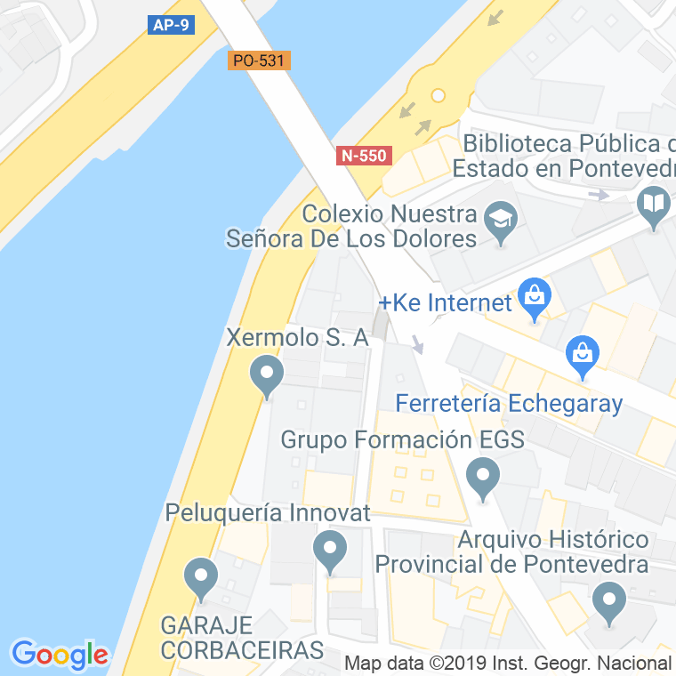 Código Postal calle Fonte Do Corbo en Pontevedra