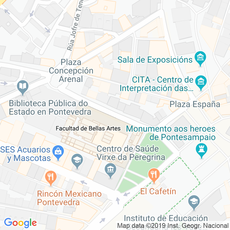 Código Postal calle General Martitegui en Pontevedra