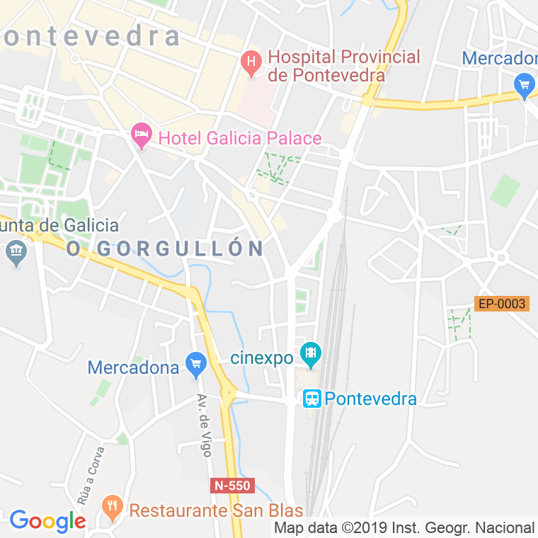 Código Postal calle Gorgullon, travesia en Pontevedra