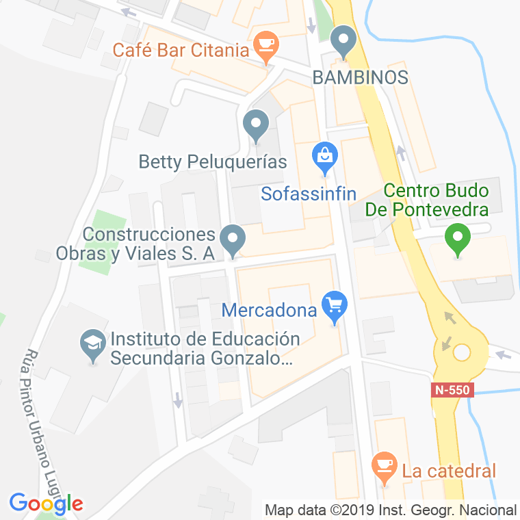 Código Postal calle Herminia Fariña Cobian en Pontevedra