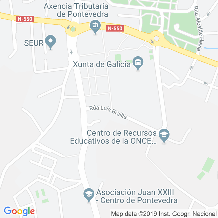 Código Postal calle Luis Braille en Pontevedra
