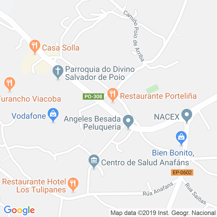 Código Postal calle Porteliña en Pontevedra