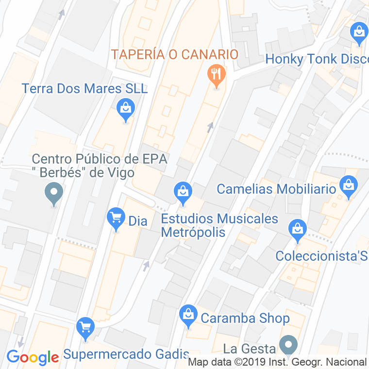 Código Postal calle Llorente en Vigo