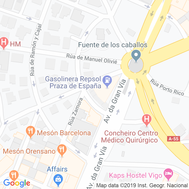 Código Postal calle Conde De Gondomar en Vigo