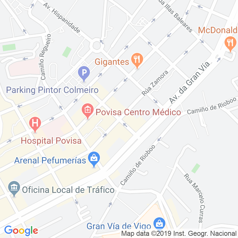 Código Postal calle Sevilla en Vigo