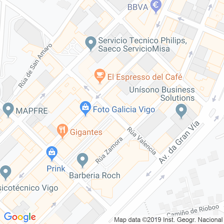 Código Postal calle Valencia en Vigo