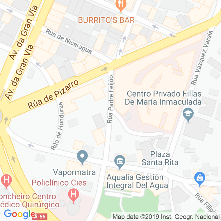 Código Postal calle Padre Feijoo en Vigo