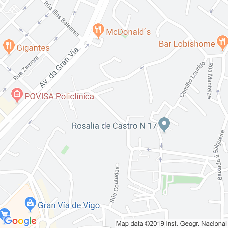 Código Postal calle Santa Lucia en Vigo