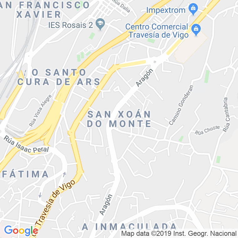 Código Postal calle San Xoan-san Xoan Do Monte en Vigo