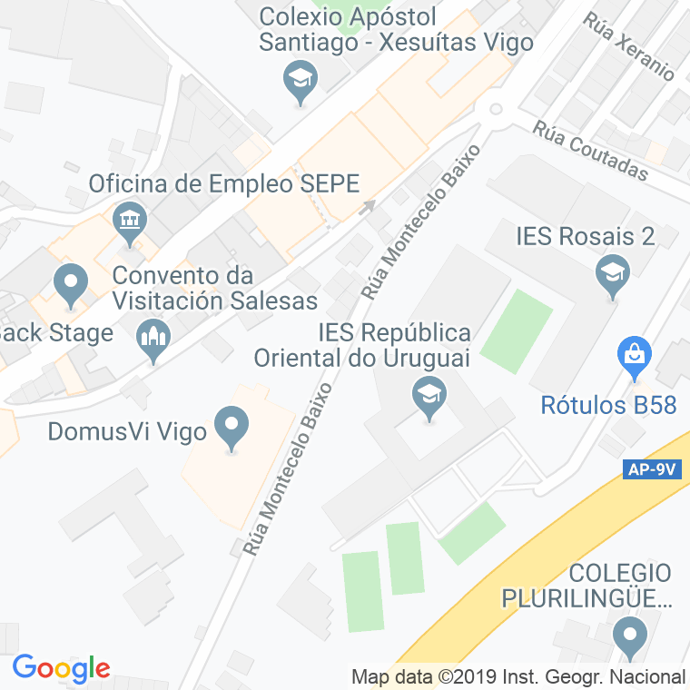 Código Postal calle Montecelo Bajo en Vigo