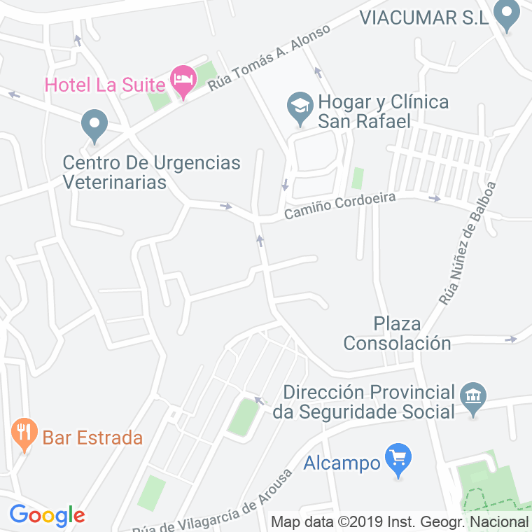 Código Postal calle Raposa, camiño en Vigo