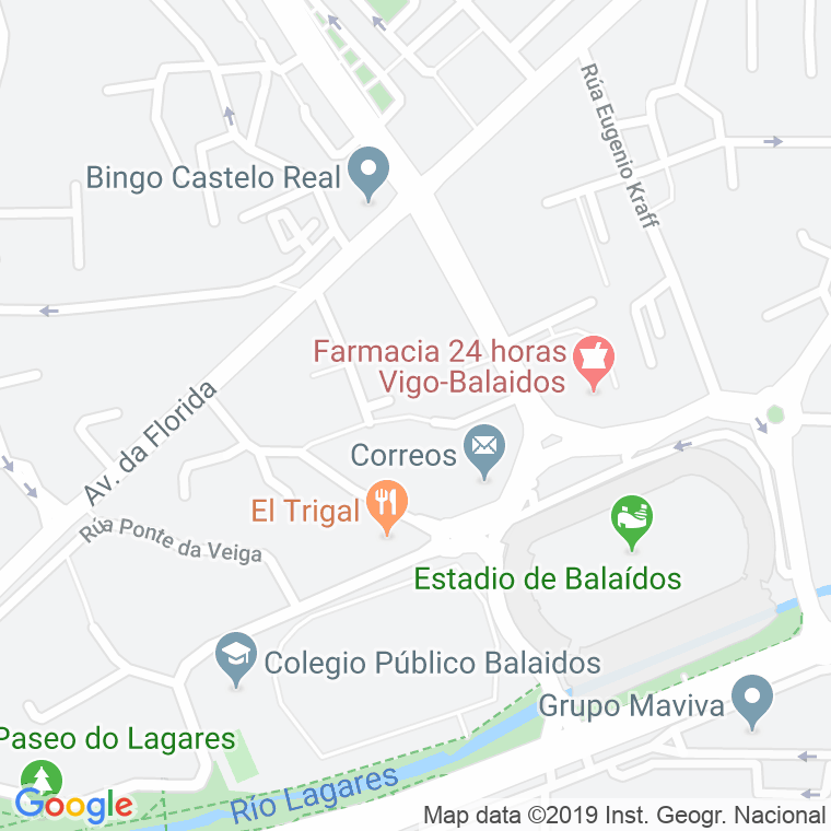 Código Postal calle Pinal De Adentro en Vigo
