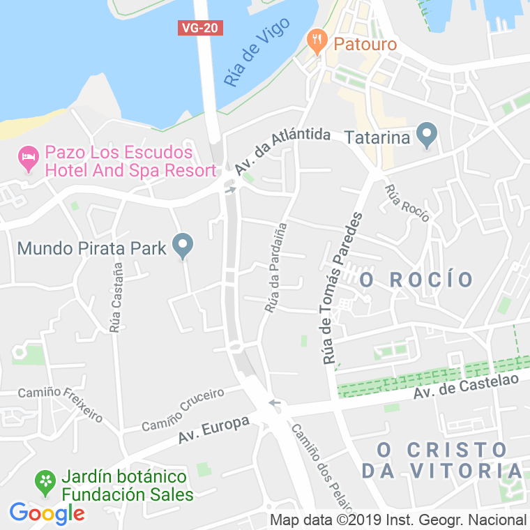 Código Postal calle Pardaiña, 1 2 Y 3, travesia en Vigo