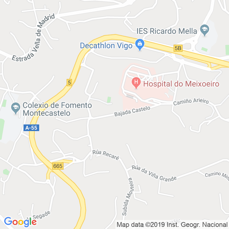 Código Postal calle Castelo-bembribe, baixada en Vigo