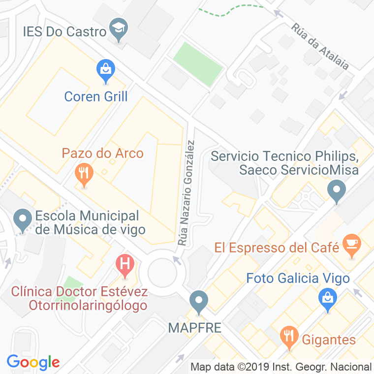 Código Postal calle Nazario Gonzalez (Muxenas) en Vigo