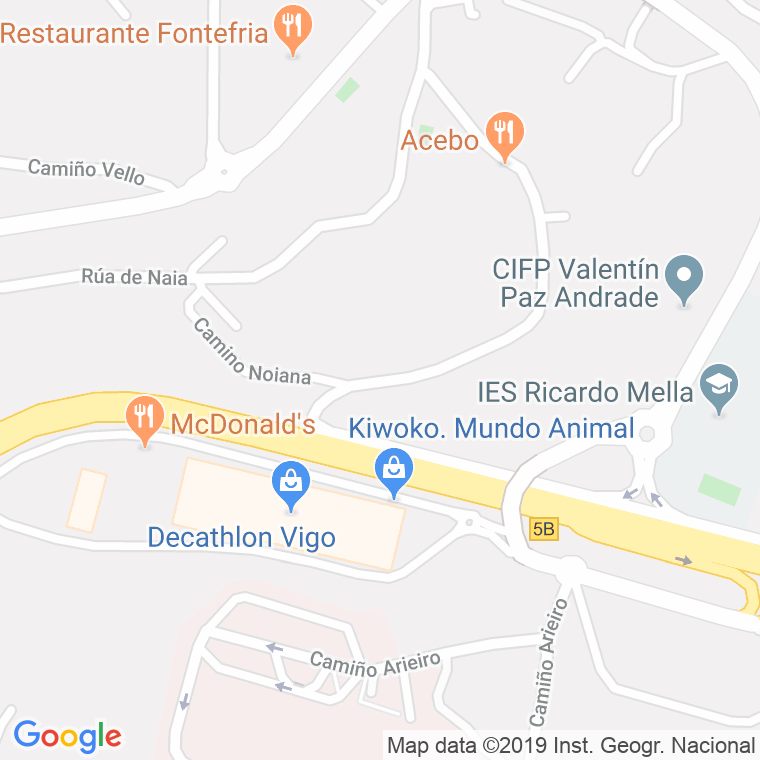 Código Postal calle Noiana en Vigo