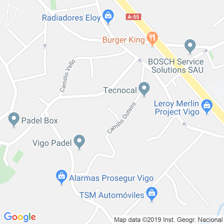 Código Postal calle Outeiro (Sardoma) en Vigo