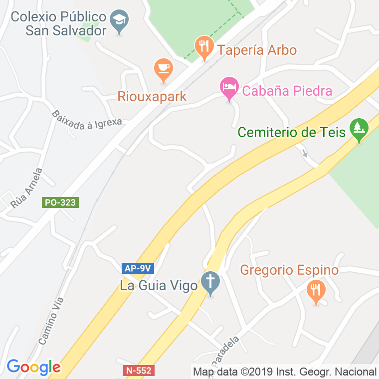 Código Postal calle Pingue, baixada en Vigo