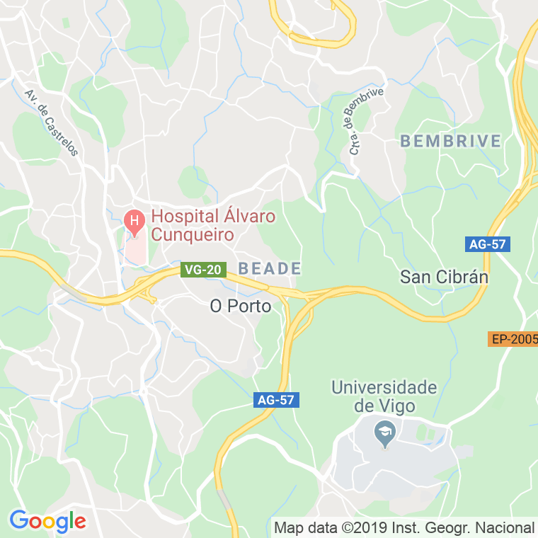 Código Postal calle Mina (Beade), lugar en Vigo