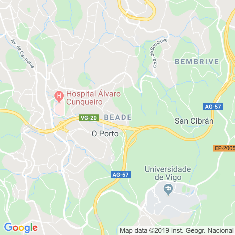 Código Postal calle Pitasio (Beade), lugar en Vigo