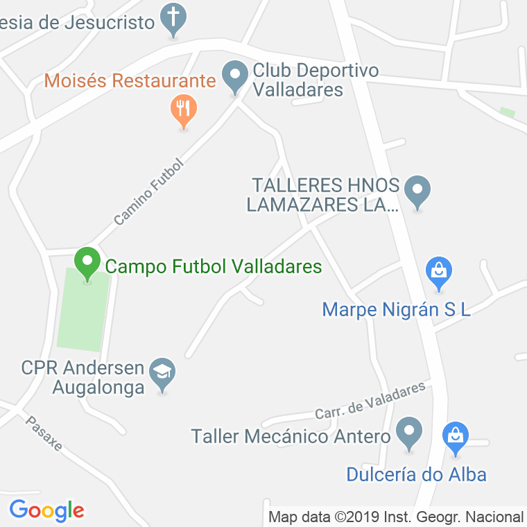 Código Postal calle Escola Andersen (Valadares), lugar en Vigo