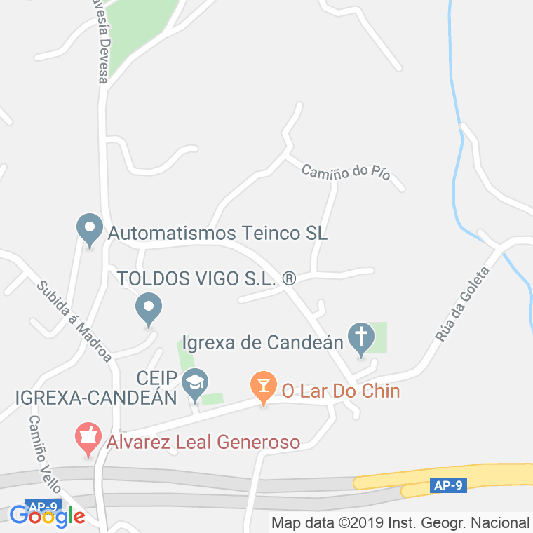 Código Postal calle Manuel Costas Bastos (Candean), lugar en Vigo