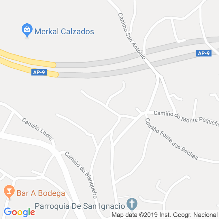 Código Postal calle Xunco Mariño (Candean), lugar en Vigo