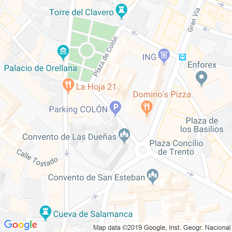Código Postal calle Juan De La Fuente en Salamanca