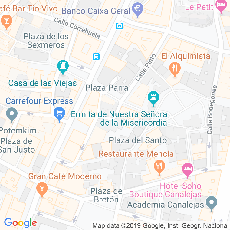 Código Postal calle Parra, plaza en Salamanca