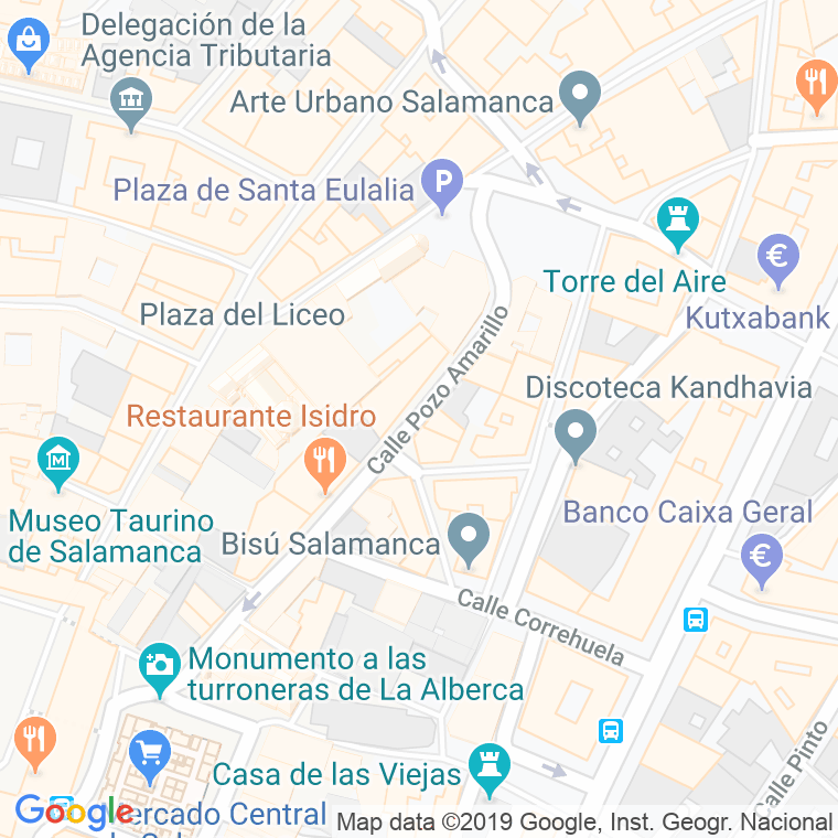 Código Postal calle Pozo Amarillo en Salamanca