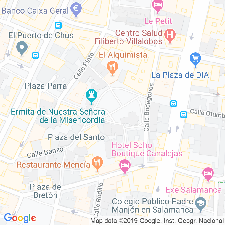 Código Postal calle San Cristobal, plaza en Salamanca