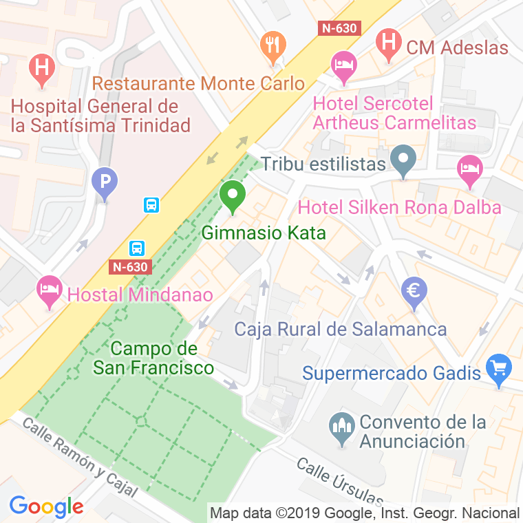 Código Postal calle Arriba en Salamanca