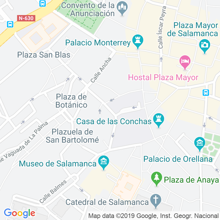 Código Postal calle Cervantes en Salamanca