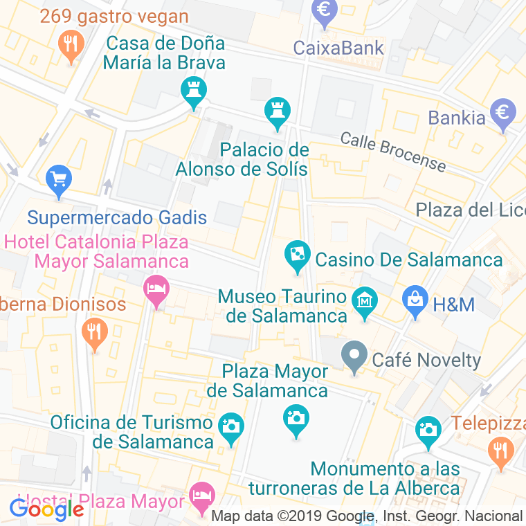 Código Postal calle Concejo en Salamanca