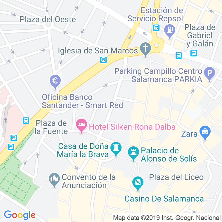 Código Postal calle Condes De Crespo Rascon en Salamanca