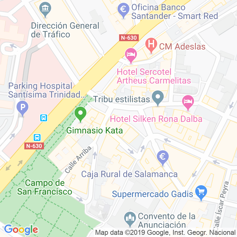 Código Postal calle Fuente, plaza en Salamanca