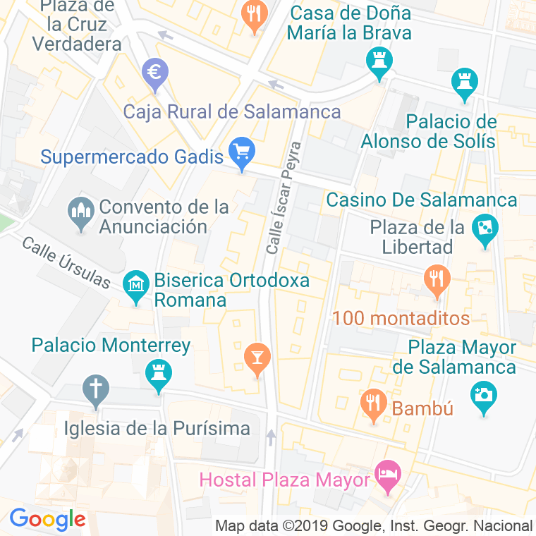 Código Postal calle Iscar Peira en Salamanca