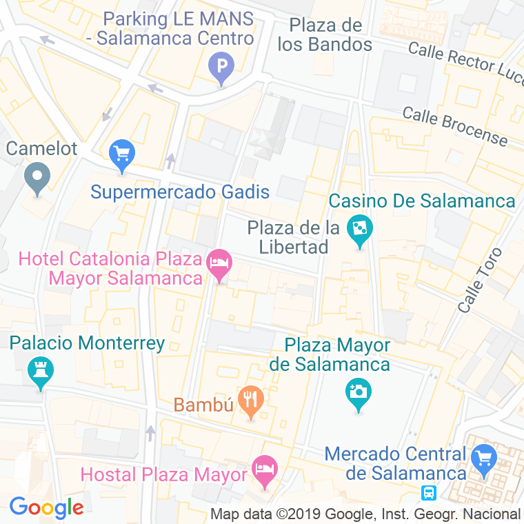 Código Postal calle Libertad, plaza en Salamanca