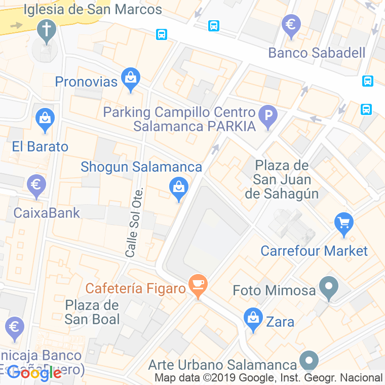 Código Postal calle Padilleros en Salamanca