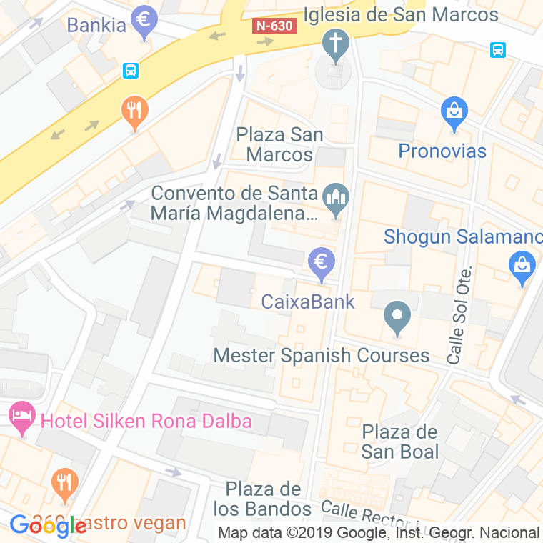 Código Postal calle Reyes Catolicos en Salamanca