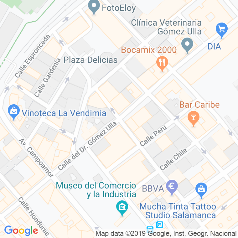 Código Postal calle Bolivia en Salamanca
